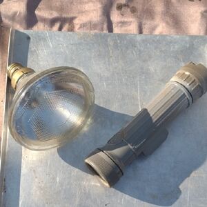 Green Flashlight and Clear SpotLight Bulb